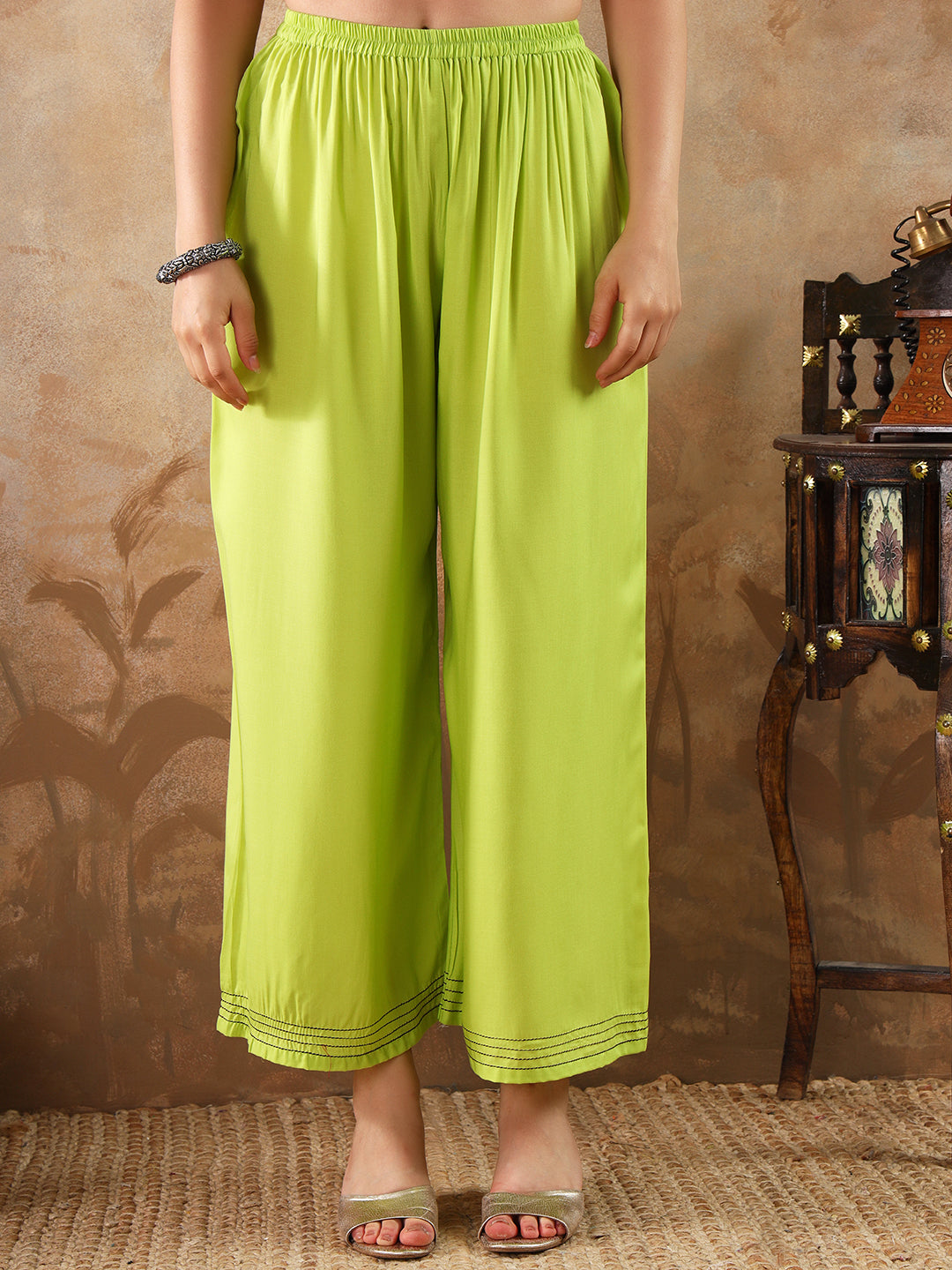 Green Modal Kurta Set