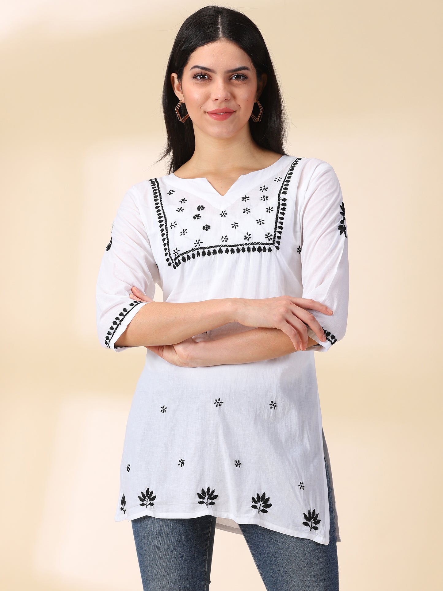 Chikankari White Cotton Kurta